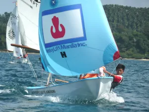 Optimist dinghy sailing Puerto Galera learn to sail